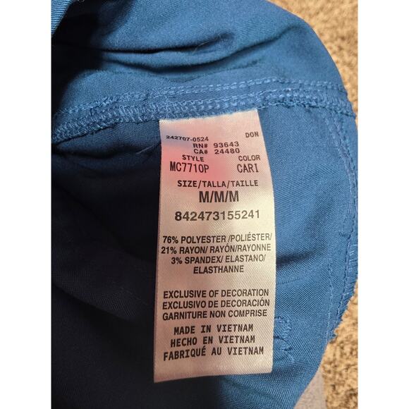 Med couture touch cargo Caribbean scrub pants joggers medium petite - Picture 6 of 6